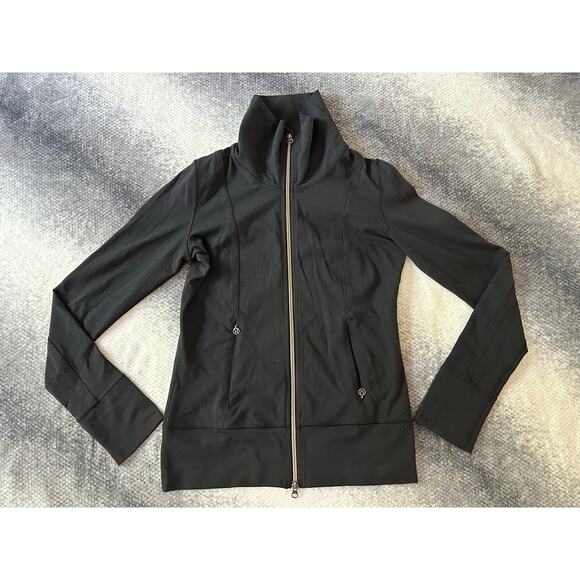 Lululemon Daily Yoga Black Full Zip Collared Jacket 6 | Small Oudoors Gorpcore - Picture 1 of 11